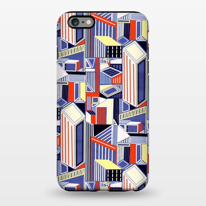iPhone 6/6s plus StrongFit Abstract Minimalism City (Pastel & Orange)  by Tigatiga