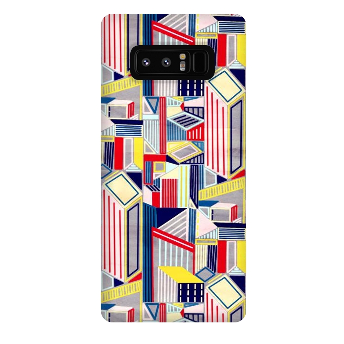 Galaxy Note 8 StrongFit Abstract Minimalism City (Textured & Bright)  by Tigatiga