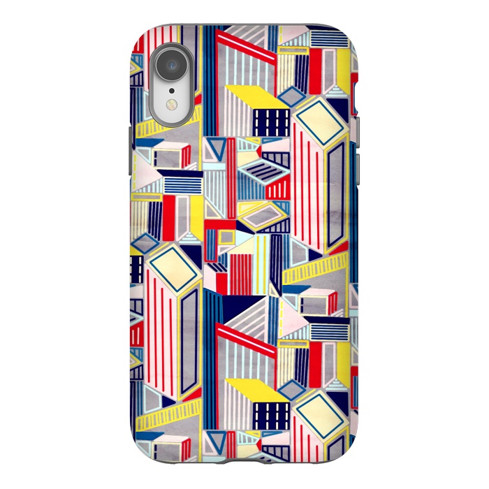 iPhone Xr StrongFit Abstract Minimalism City (Textured & Bright)  by Tigatiga
