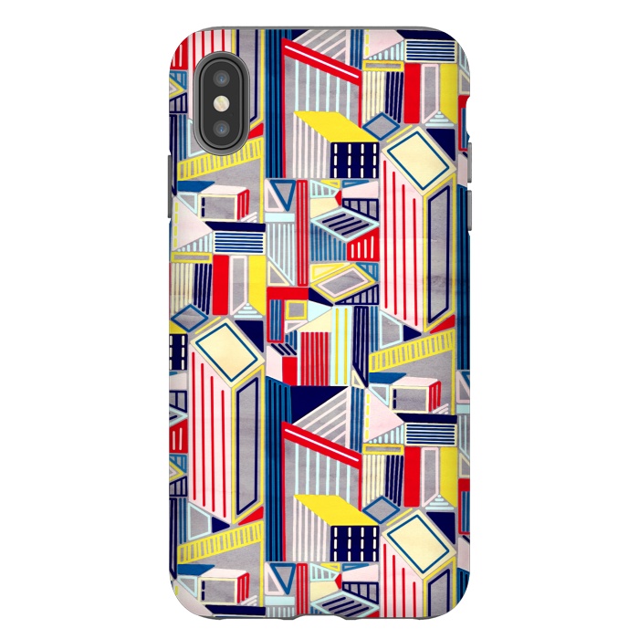 iPhone Xs Max StrongFit Abstract Minimalism City (Textured & Bright)  by Tigatiga