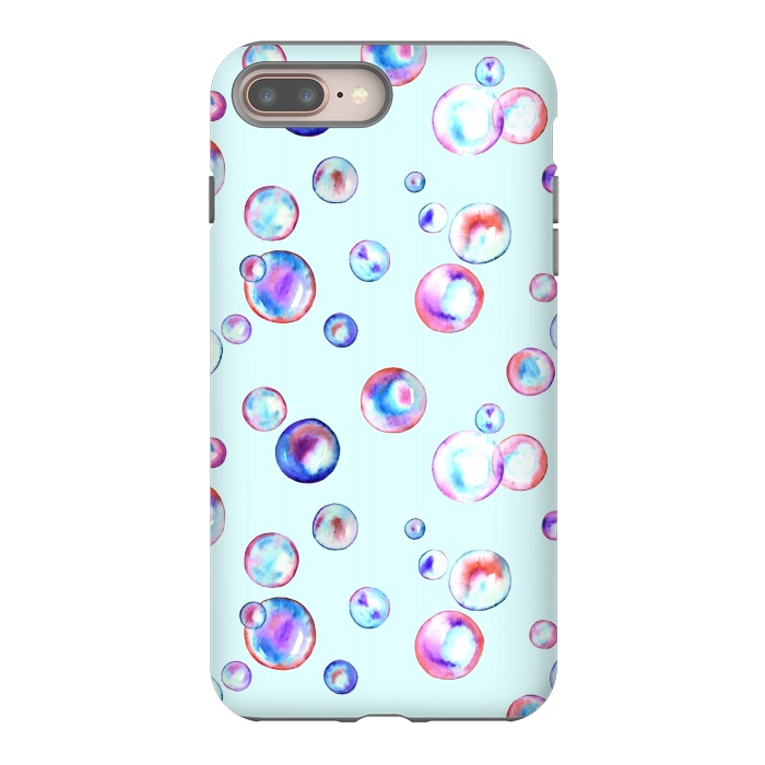 iPhone 7 plus StrongFit Watercolour bubbles by Melissa Pedersen