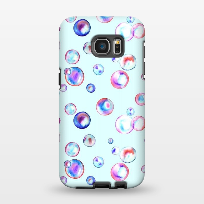 Galaxy S7 EDGE StrongFit Watercolour bubbles by Melissa Pedersen