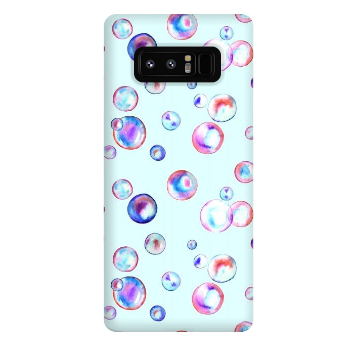 Galaxy Note 8 StrongFit Watercolour bubbles by Melissa Pedersen