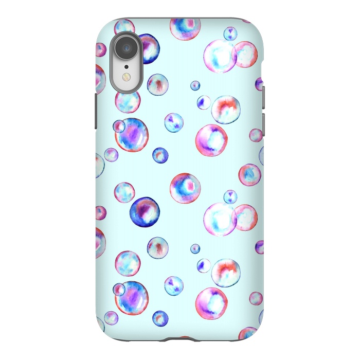 iPhone Xr StrongFit Watercolour bubbles by Melissa Pedersen