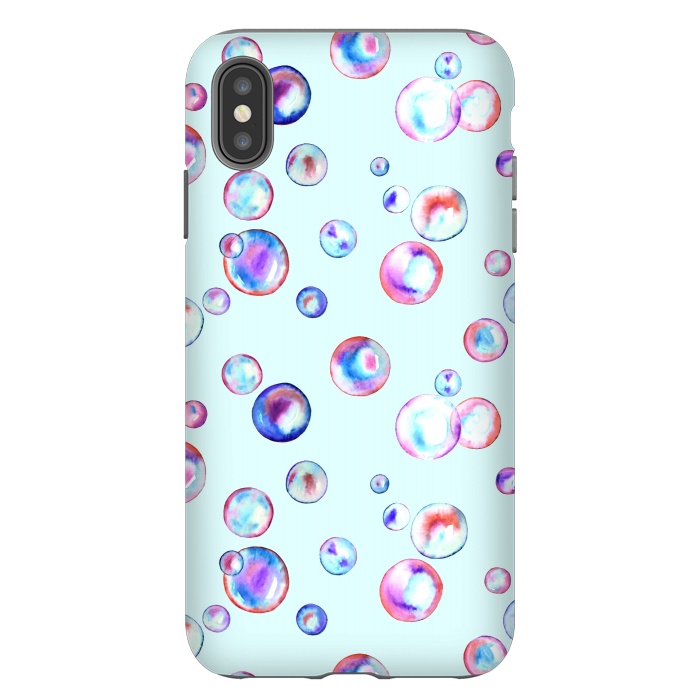 iPhone Xs Max StrongFit Watercolour bubbles by Melissa Pedersen