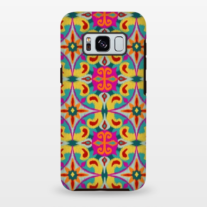 Galaxy S8 plus StrongFit Rainbow Ikat Tile by Melissa Pedersen