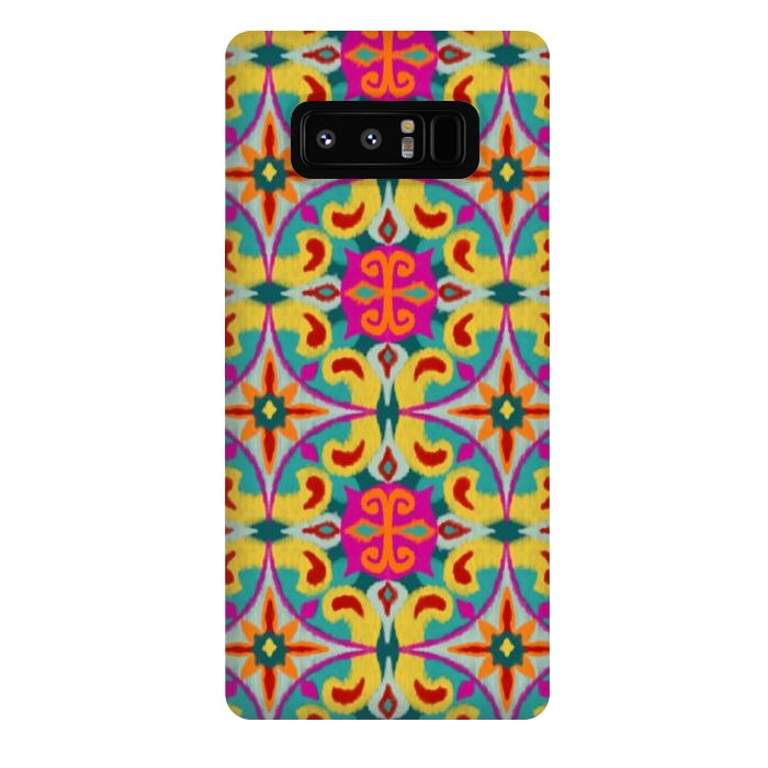 Galaxy Note 8 StrongFit Rainbow Ikat Tile by Melissa Pedersen