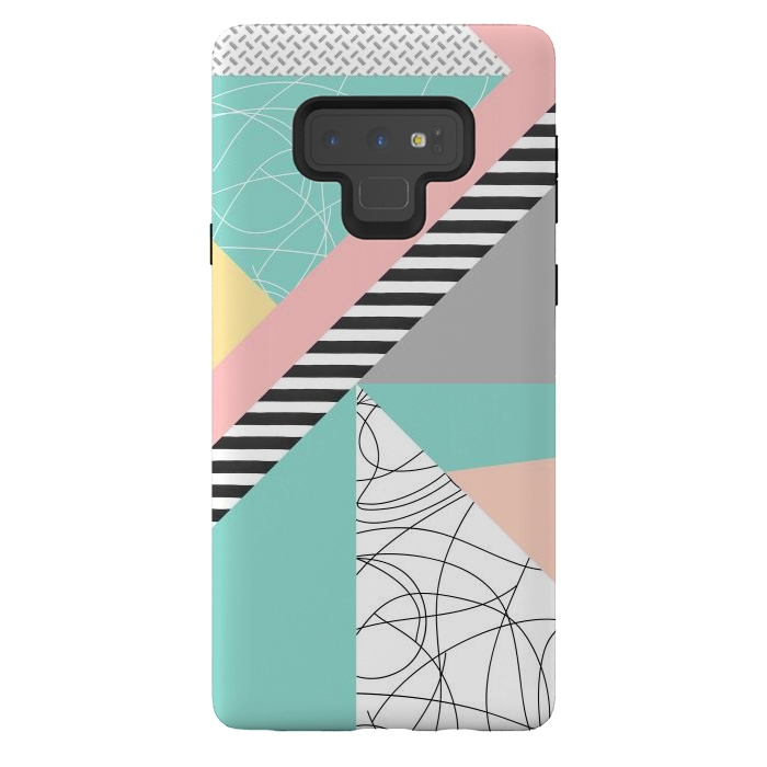 Galaxy Note 9 StrongFit Modern mint geometric abstract minimal design by InovArts