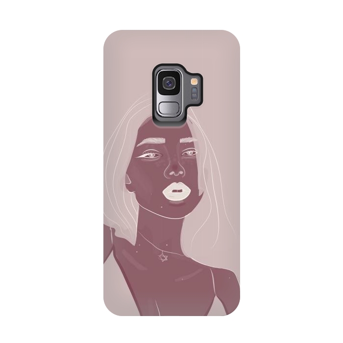 Galaxy S9 StrongFit Girl purple by stephania