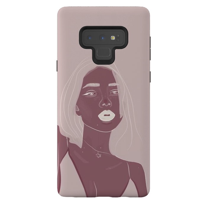 Galaxy Note 9 StrongFit Girl purple by stephania