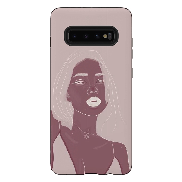 Galaxy S10 plus StrongFit Girl purple by stephania