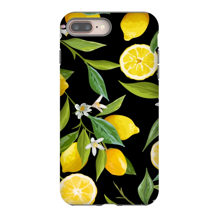 iPhone 7 plus StrongFit lemons in black background by haroulita