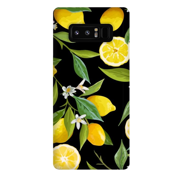 Galaxy Note 8 StrongFit lemons in black background by haroulita