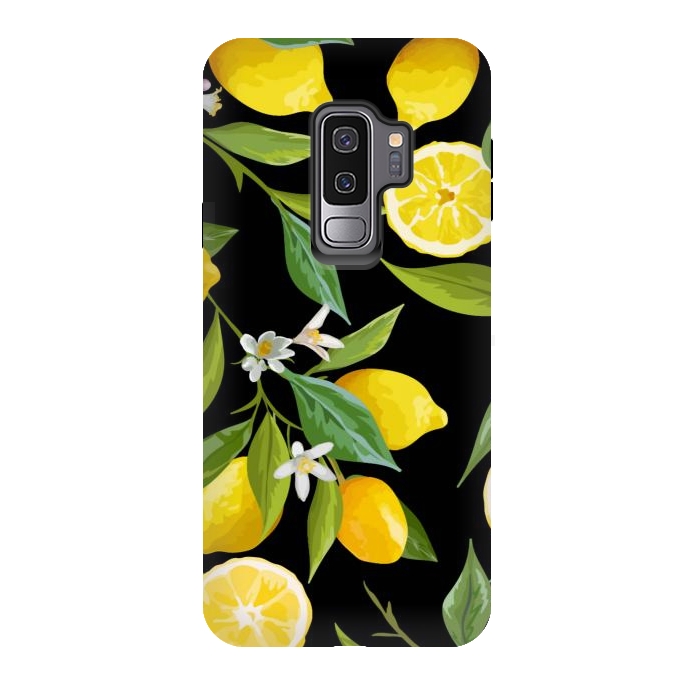 Galaxy S9 plus StrongFit lemons in black background by haroulita