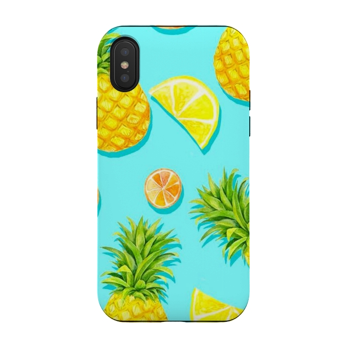 iPhone Xs / X StrongFit pineapple and grapefruit by haroulita
