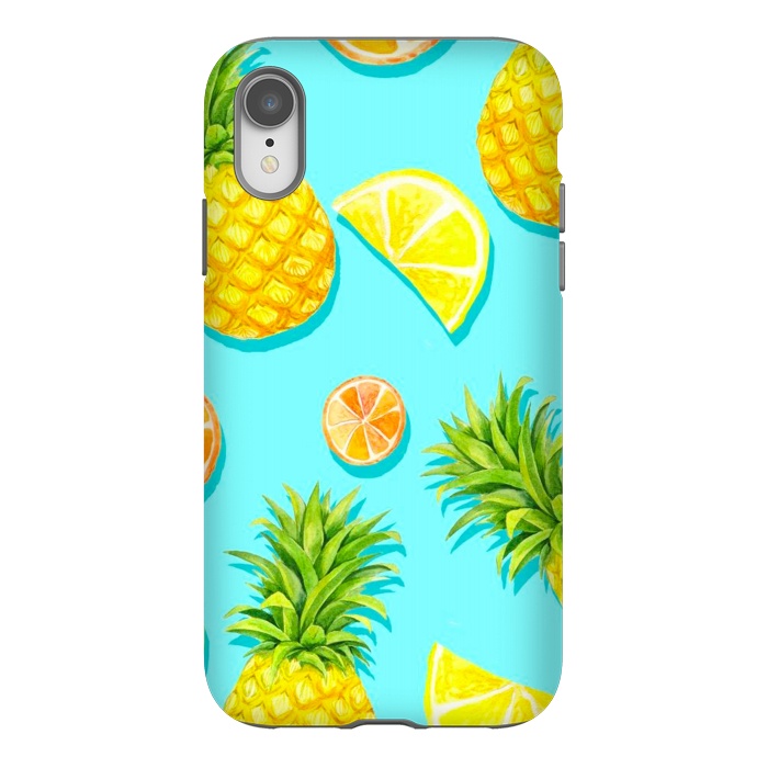 iPhone Xr StrongFit pineapple and grapefruit by haroulita