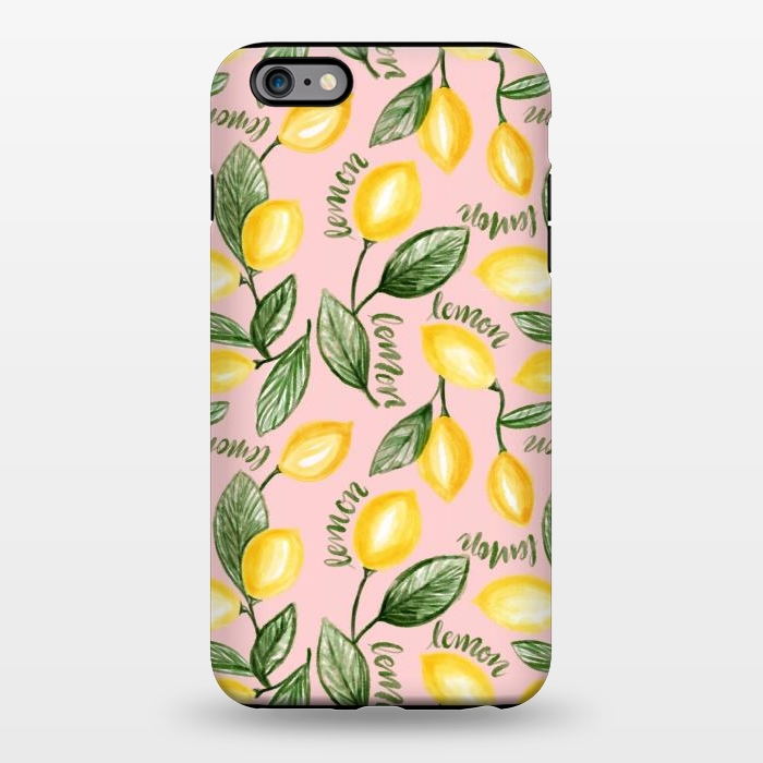 iPhone 6/6s plus StrongFit Lemon watercolour  by Melissa Pedersen
