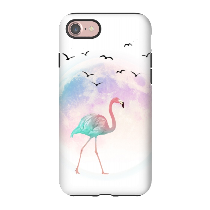 iPhone 7 StrongFit flamingo in the pink moon by haroulita
