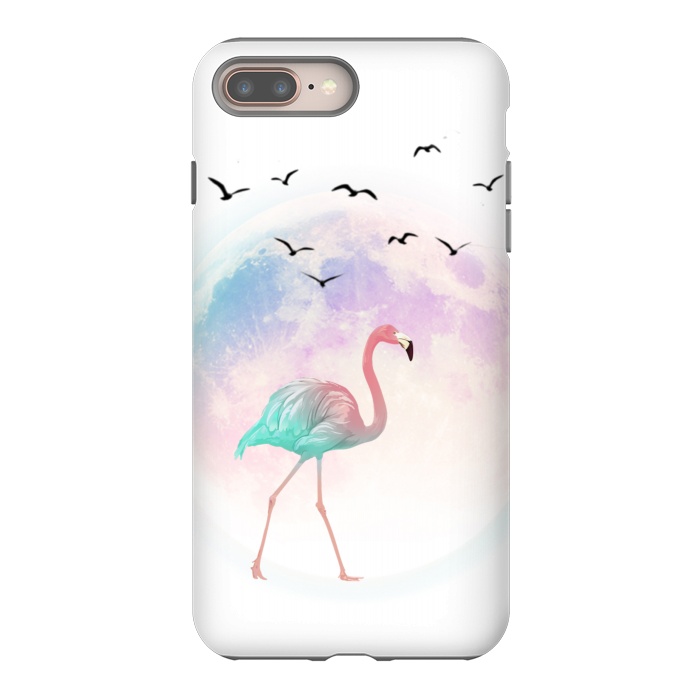 iPhone 7 plus StrongFit flamingo in the pink moon by haroulita