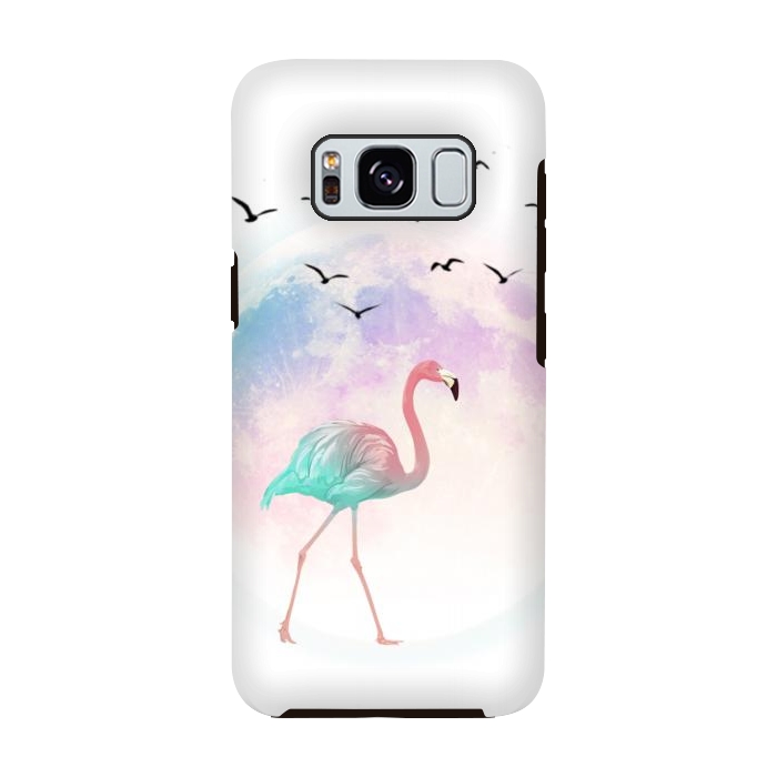 Galaxy S8 StrongFit flamingo in the pink moon by haroulita