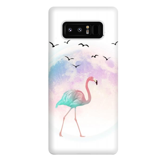 Galaxy Note 8 StrongFit flamingo in the pink moon by haroulita