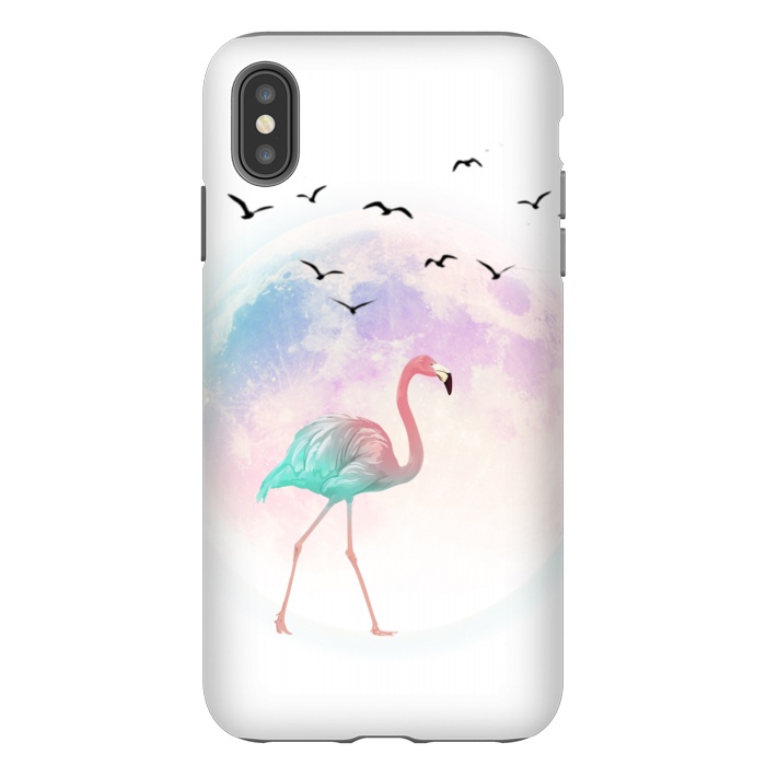 iPhone Xs Max StrongFit flamingo in the pink moon by haroulita