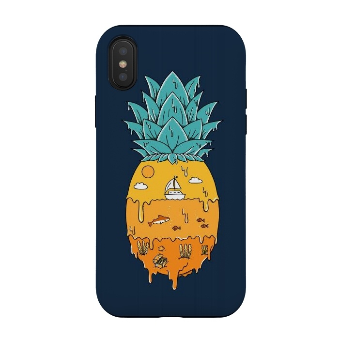 iPhone Xs / X StrongFit Pineapple Landscape by Coffee Man
