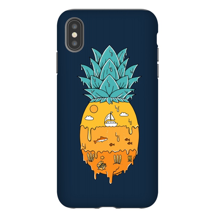 iPhone Xs Max StrongFit Pineapple Landscape by Coffee Man