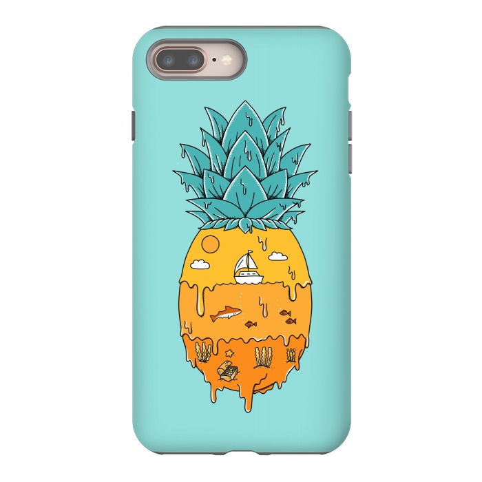 iPhone 7 plus StrongFit Pineapple Landscape green by Coffee Man