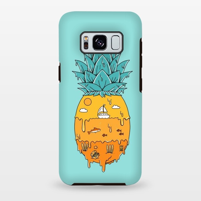 Galaxy S8 plus StrongFit Pineapple Landscape green by Coffee Man