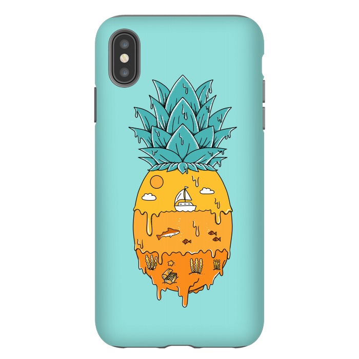 iPhone Xs Max StrongFit Pineapple Landscape green by Coffee Man