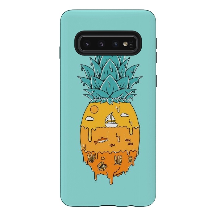 Galaxy S10 StrongFit Pineapple Landscape green by Coffee Man