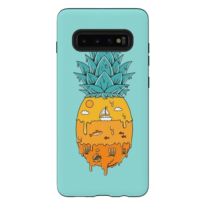 Galaxy S10 plus StrongFit Pineapple Landscape green by Coffee Man
