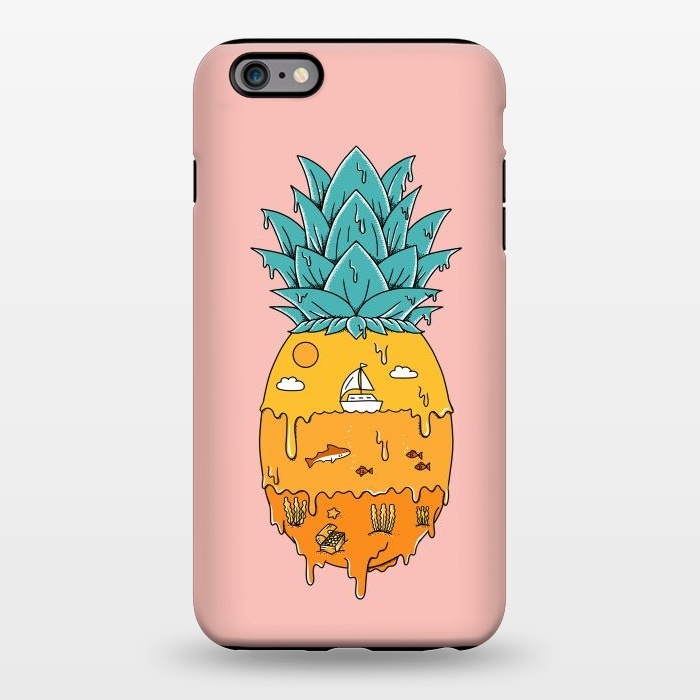 iPhone 6/6s plus StrongFit Pineapple Landscape pink by Coffee Man