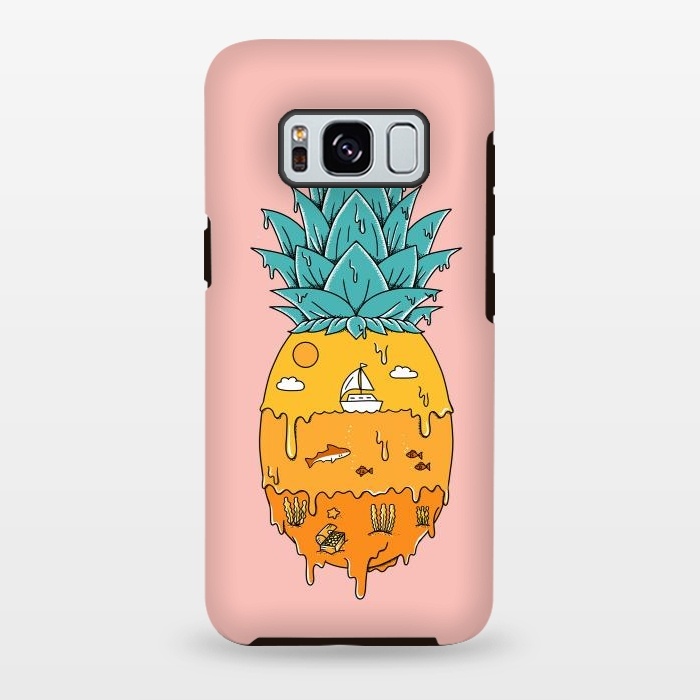 Galaxy S8 plus StrongFit Pineapple Landscape pink by Coffee Man