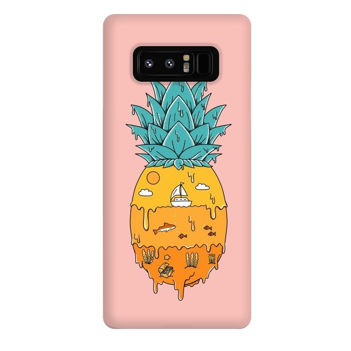 Galaxy Note 8 StrongFit Pineapple Landscape pink by Coffee Man