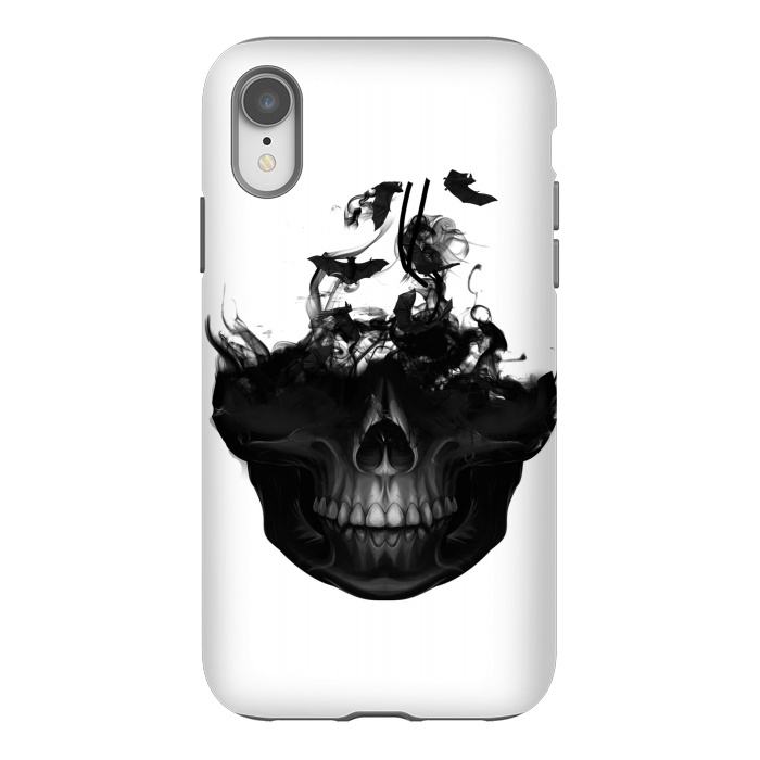 iPhone Xr StrongFit black skull by haroulita
