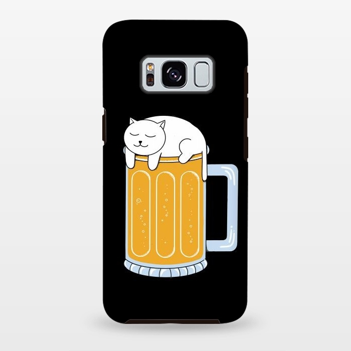 Galaxy S8 plus StrongFit Cat beer by Coffee Man