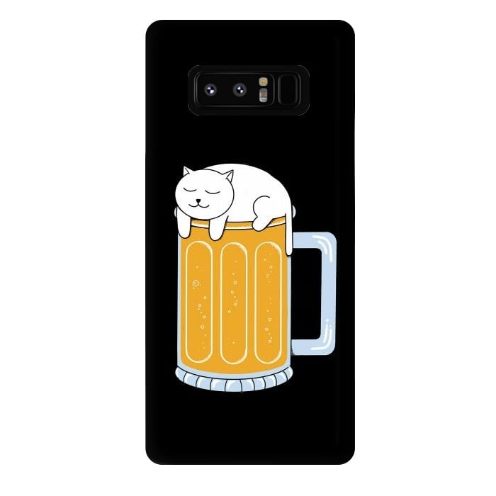 Galaxy Note 8 StrongFit Cat beer by Coffee Man