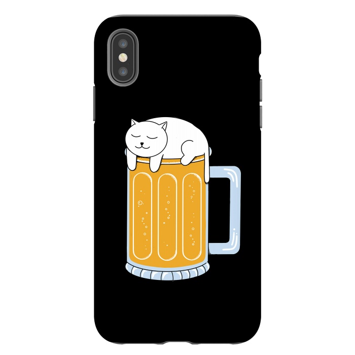 iPhone Xs Max StrongFit Cat beer by Coffee Man