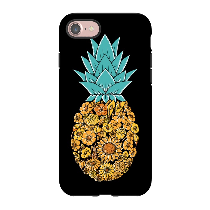 iPhone 7 StrongFit Pineapple Floral by Coffee Man
