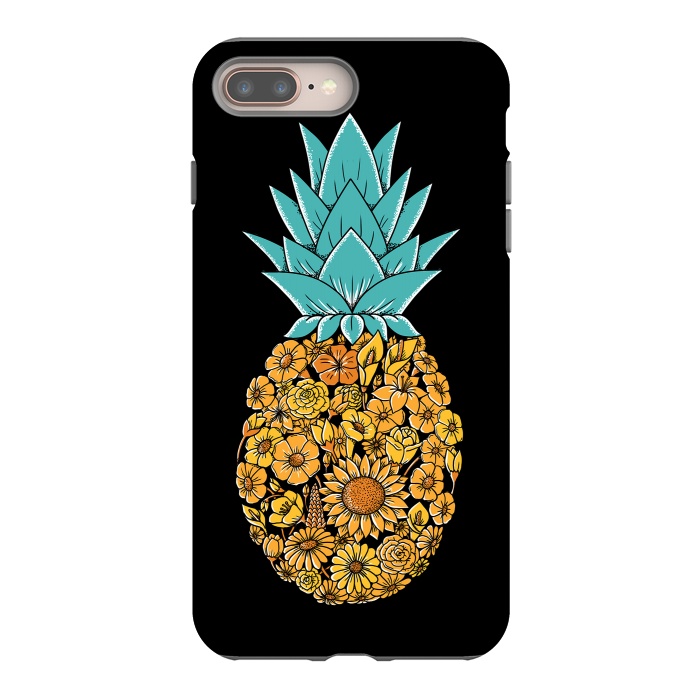 iPhone 7 plus StrongFit Pineapple Floral by Coffee Man