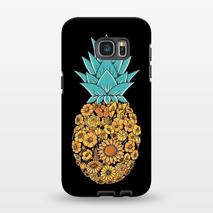Galaxy S7 EDGE StrongFit Pineapple Floral by Coffee Man