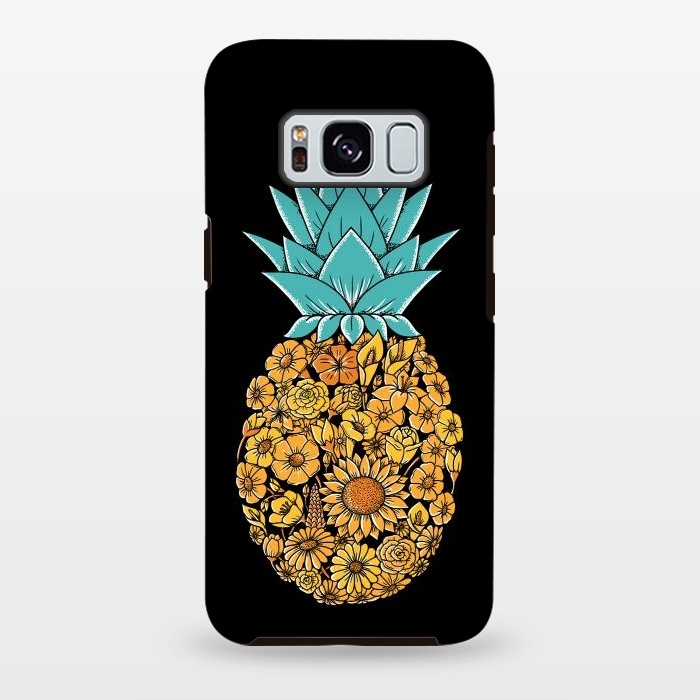 Galaxy S8 plus StrongFit Pineapple Floral by Coffee Man