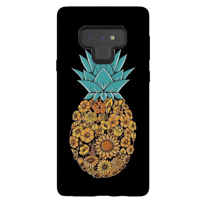 Galaxy Note 9 StrongFit Pineapple Floral by Coffee Man