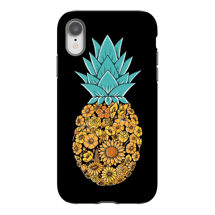 iPhone Xr StrongFit Pineapple Floral by Coffee Man