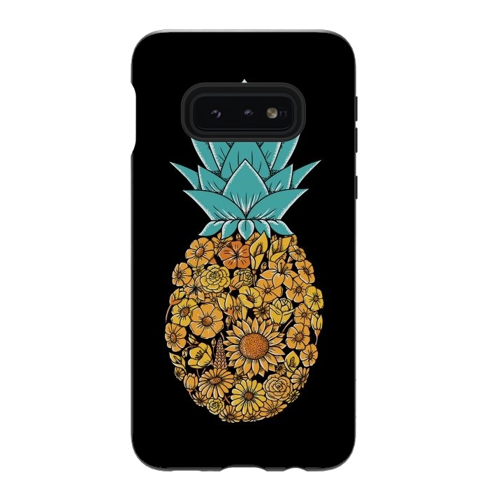 Galaxy S10e StrongFit Pineapple Floral by Coffee Man