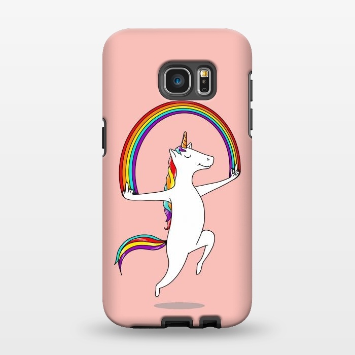 Galaxy S7 EDGE StrongFit Unicorn Magic pink by Coffee Man