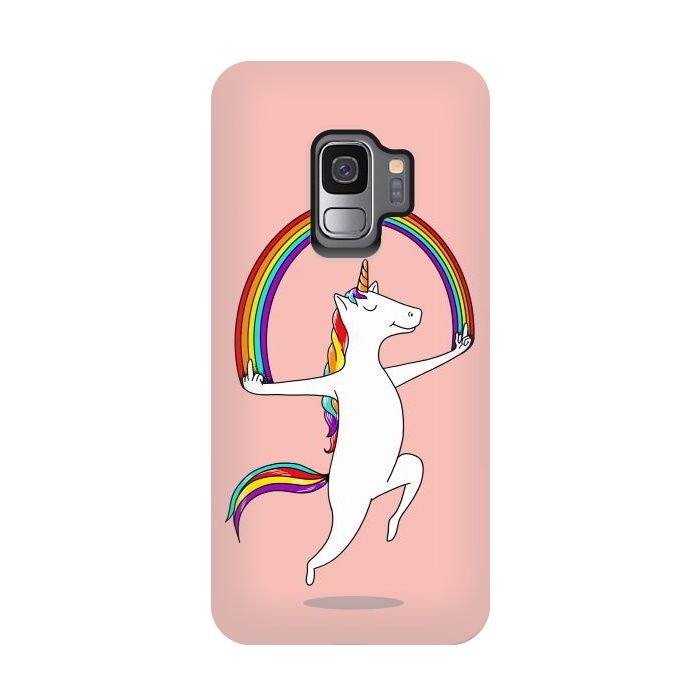 Galaxy S9 StrongFit Unicorn Magic pink by Coffee Man
