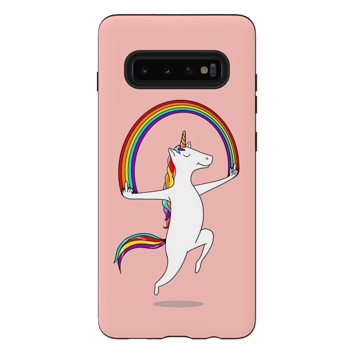 Galaxy S10 plus StrongFit Unicorn Magic pink by Coffee Man